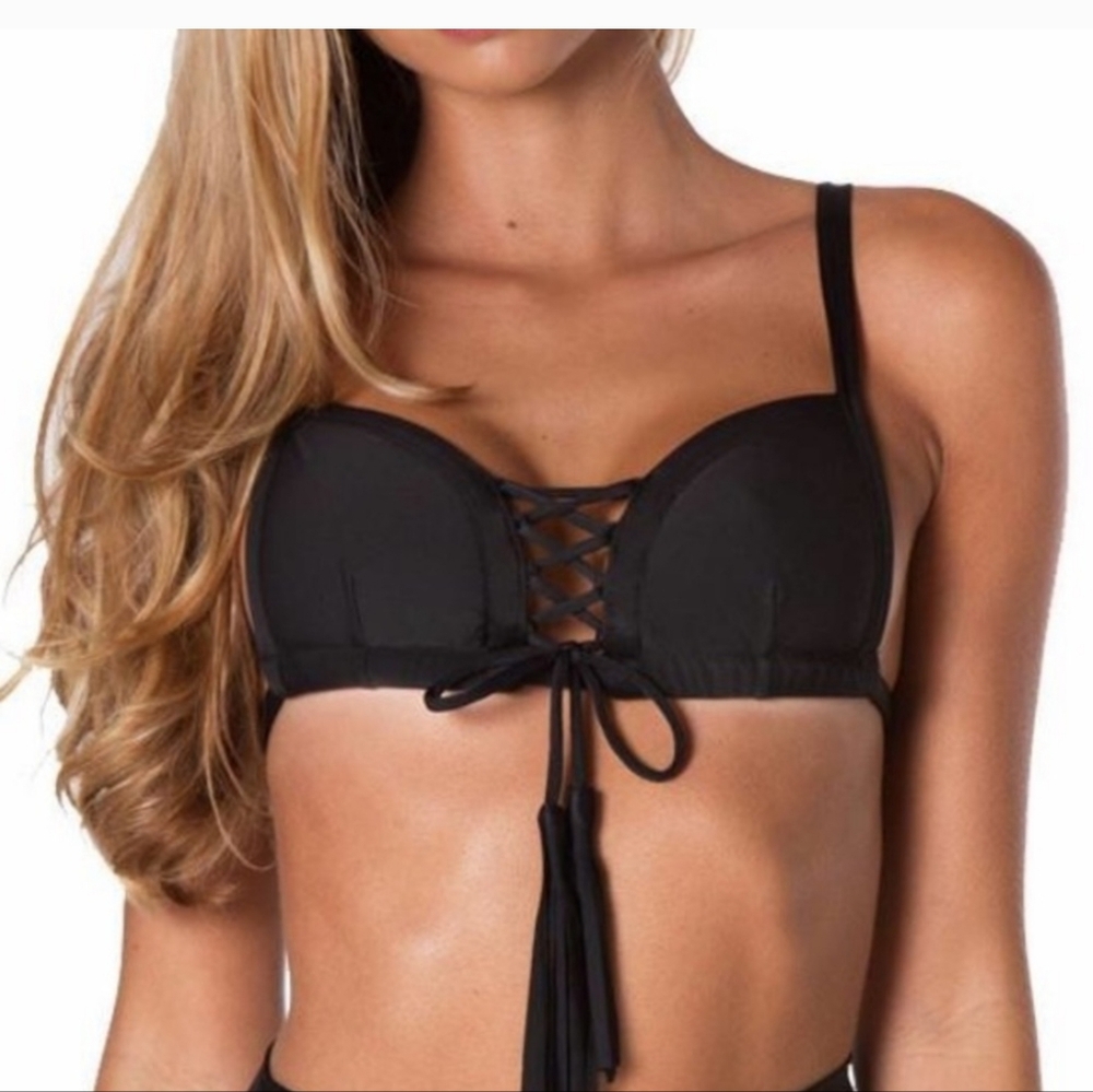 Montce Swim Prima Black Bikini Top
